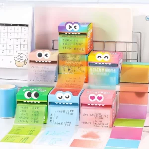 105pcs/Set Translucent Pull-out Type Sticky Notes Roll Paper Type Sticky Notes Pearlescent Transparent Note Making Notes Notepad